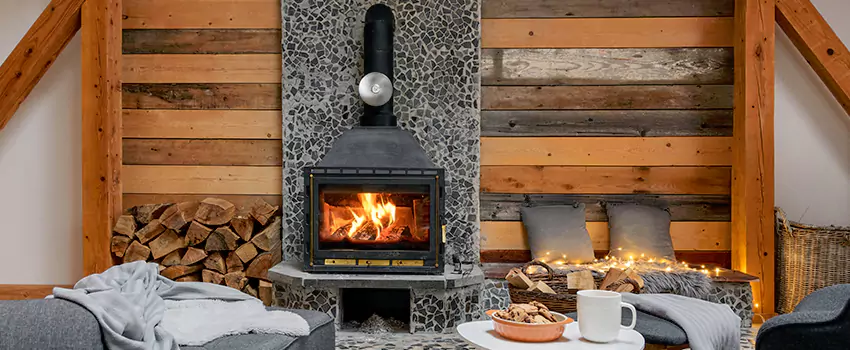 Thelin Hearth Products Direct Vent Gas Stove Fireplace Inspection in Merrick, New York